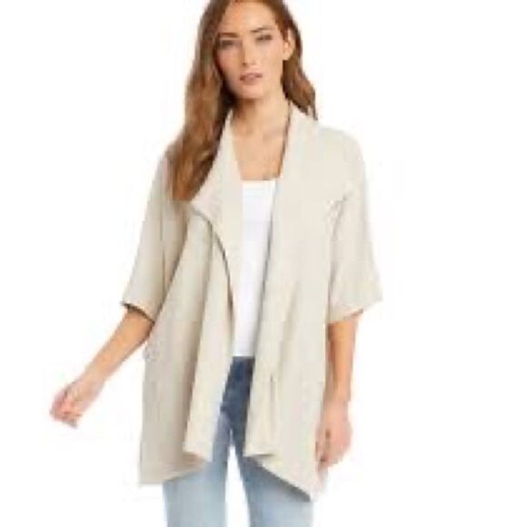 DKNYC Tan Open Front Cardigan Medium - Picture 1 of 9